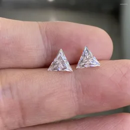 Lose Diamanten, Dreiecksschliff, Moissanit-Diamant, 6,5 x 6,5 mm, 1 Karat, VVS1-Klarheit, GH-Farbe, im Labor gewachsener GRA-Stein für die Herstellung von Ohrringen