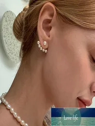 New Imitation Pearl Stud Earrings for Women Geometric Crystal Zircon Stars Earring Girls Birthday Party Banquet Jewelry Factory pr2960732