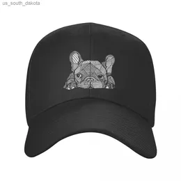 クラシックフレンチブルドッグ野球帽子男性女性調整可能なユニセックスフランス犬パパ帽子屋外スナップバックキャップトラッカーハットL230523