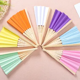 Papel Bambu Fã de Mão Dobrável Casamento Fsahion Fãs Personalizado Fãs Decoração de Festa Arte Artesanato Fã de Dança Chinesa Enfeites para Casa Presentes