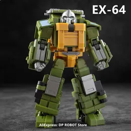 تحويل مصنع حديدي جديد إذا كان Ex-64 EX64 BRN Resolute Mini Action Figure Robot Toy مع Box L230522