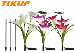 Lawn Lamps Outdoor Solar Lights Waterproof 7 Colors Changeable Lily Flower LED For Christmas Party Wedding Exterior Garden Decorat4769094