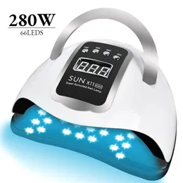 Nageltorkar Sun X11 Max Professional Nail Dying Lamp för Manicure 66LEDS Gel Polish Drying Machine med stor LCD UV LED -nagellampa 230606