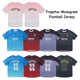 Erkek Tişörtleri Trapstar T Shirt Mens Futbol Jersey Tee Kadınlar Yaz Günlük Gevşek Gevşek Hızlı Kurutma Tişörtleri Kısa Kollu Üstler