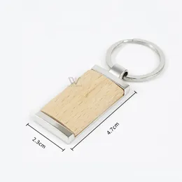 Promotional Gifts Wooden Metal Keychain Laser Blanks Wood Luxury Key Chain Key Rings Car Keyrings