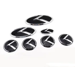 7pcslot 3D Auto Steering Wheel stickers Label Bonnet boot badge For KIA OPTIMA K2K3K5 Venga car Emblem Wheel Center caps6801847