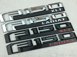 New F150 LARIAT XLT Emblem 3D ABS Chrome Logo Car Sticker Badge Door Decal Car Styling For Ford4135292