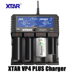 Authentic XTAR DRAGON VP4 Plus Intelligent Universal Smart Battery Charger Lithium Batteries 4 Slots USB Type C Quick Charging For Li-ion Ni-MH Ni-Cd 18650 18350 26650