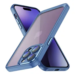 Crystal Clear ShockProof Futerg do iPhone 15 Pro Max 14 Plus 13 12 11 Promax XSMAX XR XS X Hybrydowa akrylowa moda Przezroczystość telefonu