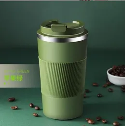 2023 Ny drickskokaffekopp 304 Rostfritt stål Vakuumfärg Spray Office Cup Outdoor Travel Cup Car Water 500 ml Cup Glass Dubbel väggisolerad tumlare