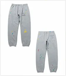 Męskie spodnie Męskie spodnie galerie dresowe oddział List Mężczyzn Mężczyźni Kobiety Vintage Los Angeles Joggers Sweatpant Graffiti Print Pantalon Splash Ink Jogger Z16