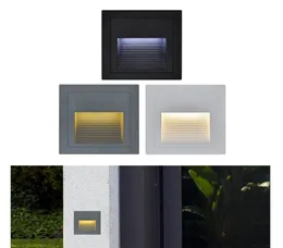 Outdoor Wall Lamps 3W Led IP65 Waterproof Aluminum with Embedded box for stairs stepfoyer corner light garden home3072159