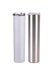 DIY 20oz Sublimation Skinny Tumbler Stainless Steel Coffee Mug Insulated Beer Cup Blank Wine Tumbler Double Wall Water Bottle A122178181