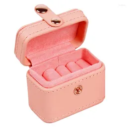 Jewelry Pouches Portable Travel Leather Multifunctional Storage Box Earring Ring Simple Girl Board