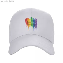 Punk Love Wins Rainbow LGBT Baseball Cap för kvinnor Män andas gay stolthet lesbisk pappa hat prestanda snapback caps l230523