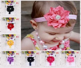 Boutique Baby Girl Hair Accessories Girls Flower Hair bands Kids Double Lotus Leaf Diamond Headbands Infant Toddlers Headwear 13 C7223192