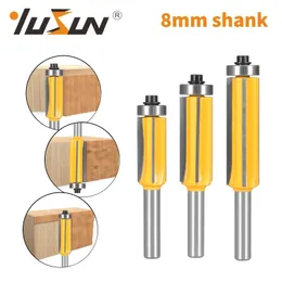 Frees Yusun 8mm Shank Z4 Flush Trim Router Bit med 4 blad träbearbetningsfräsar för träbit