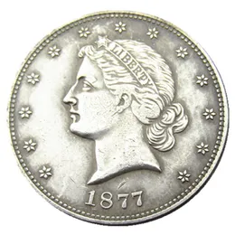 USA 1877 Paguet Head Half Dollar Patterns Moneta copia placcata argento