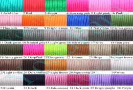 252 colors Paracord 550 Paracord Parachute Cord Lanyard Rope Mil Spec Type III 7Strand 100FT Climbing Camping survival equipment6511431