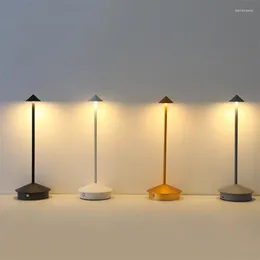 테이블 램프 창조적 인 식당 터치 LED 엘 바 커피 램프 충전식 램파 다 다 볼로 장식 책상