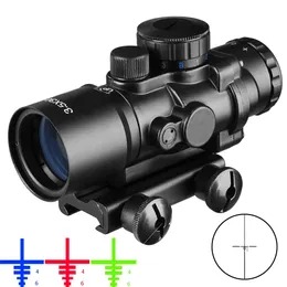 Jagd Zielfernrohr Taktische 3,5X30 RGB Laser Anblick Punkt Rot Tricolor Kombination Kompakte Teleskop Fiber Optic Grün Anblick