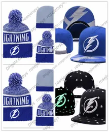 Tampa Bay Lightning Hockey su ghiaccio Berretti in maglia Ricamo Cappello regolabile Cappellini snapback ricamati Cappelli cuciti bianchi blu neri5600200