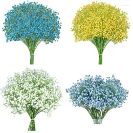 Decorative Flowers 12Pcs Baby Breath Gypsophila Artificial Plants Wedding Party Decoration Real Touch DIY Home Garden