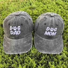 Açık Spor Beyzbol Kapakları Yaz Moda Mektupları Köpek Dad Dog Mom Nakış Ayarlanabilir Erkekler Kadın Gorra Kapakları Kemik Hip Hop Şapkaları L230523