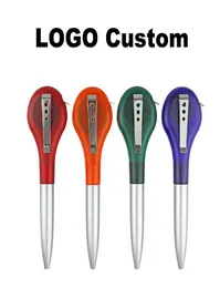 LOGO Custom Screw Ballpoint Pens Office School Students Business Retractable Ruler Metal Tape Measure Plastic Stylus Practical Lab5561838