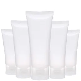 50Pcs/lot Clear Plastic Soft Tubes 15ml 20ml 30ml 50ml 100ml Empty Cosmetic Cream Emulsion Lotion Packaging Containers 5HA6