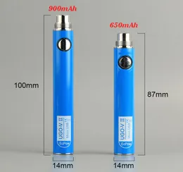 Baterias de pré-aquecimento UGO V2 VII de alta qualidade 510 fios Cartucho de cerâmica Caneta vaporizadora Fumar 650 mah 900 mah eGO Vaping Pen em St3879472