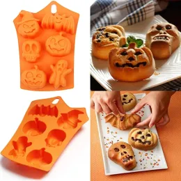 Halloween Silicone Cake Mold Candy Making Molds Vivid Practical Creative Silicone Pumpkin Cake Mold Baking Tools Children Gift JN07