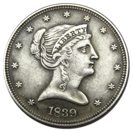 USA 1839 Liberty w obliczu lewej półlara wzorów srebrna kopana moneta