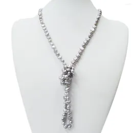 Kedjor natur sötvatten pärla lång halsband-betyg -90 cm halsband tillgängligt i skillnadsfärger