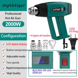 Guns 2000W Soldering hot air gun, hair dryer construction Variable Temperature Heat Gun Kit with LCD Digital Display thermal blower