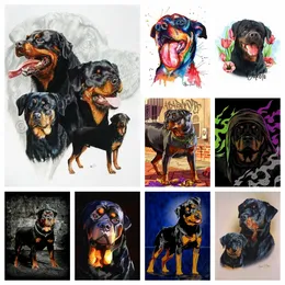 Stitch rottweiler Dog Diamond Art Painting Full trapano kit cuciture di strass per animale ricamo a mosaico di strass 5d dono per la casa fai -da -te regalo