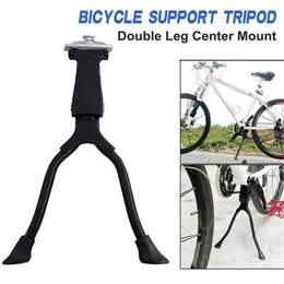 Cykelgrupper Sätt justerbar cykel Double Side Kickstand Universal Steel för 26 29 tum 700C Kick Stands Parking Rack Accessories 230607