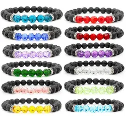 Natural Black Lava Stone Crystal beads Bracelet DIY Aromatherapy Essential Oil Diffuser Bracelet For Women8446630
