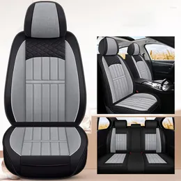 Car Seat Covers Full Set Universal For 206 2008 308 Partner 407 307 Cc Sw 301 408 607 Auto Flax Interior Accessories