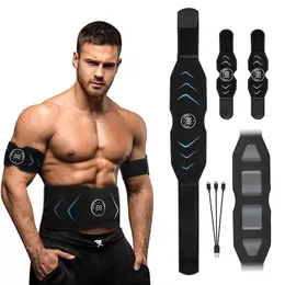 Core Abdominal Trainers EMS Vibration Slimming Belt Muscle Stimulator Arm Leg Back Waist Trainer Home Fitness Workout Equiment Drop 230606