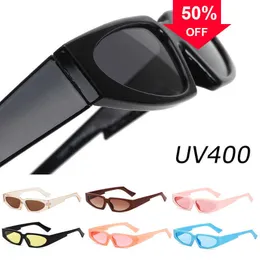 Samochód nowe modne okulary przeciwsłoneczne małe ramy Uv400 kolorowy hip-hop mody galaretki okulary proste okulary przeciwsłoneczne unisex