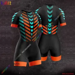 Cycling Jersey Sets Kafitt Women's Stripe Clothes Triathlon Skinsuit 20D Gel Pad Roupa Ciclismo Feminina Bike Jumpsuit Kits Summer 230606