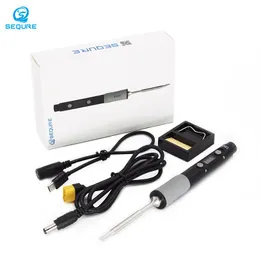 Soldeerijzers SEQURE SQD60B Mini Intelligent Electric Soldering Iron Smart LED Digital Display DC1224V Portable Smart Adjustable Temp