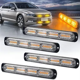 New 24 LED Car Truck Emergency Beacon Light IP68 Waterproof 12-24V Auto Flashing Side Marker Bars Strobe LED Warning Lights