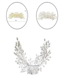 Accesorios para el cabello Clip de boda Accesorio decorativo Elegante cabeza de perla de imitación Peine nupcial para Party8946951