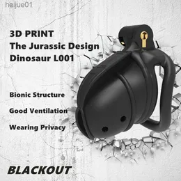 2023 NEW 3D Print Jurassic Design Breathable Cock Cage 2 Types of Penis Rings Male Chastity Device Adult Products Sex Toys L001