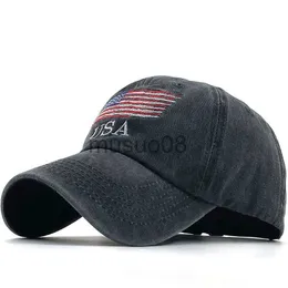 قبعات الكرة Wholsale Fashion USA Flag Camouflage Baseball Cap for Men Women Snapback Hat Army American Flag Bone Trucker عالية الجودة Gorras J230608