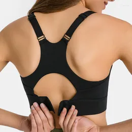 Yoga Outfit High Impact Racerback Sport-BH mit verstellbarem Riemen, gepolsterter Rückenverschluss, Fitness-BHs für Frauen, Workout-Tops