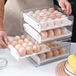 Storage Bottles Large Capacity Drawer Type Fridge Egg Box Durable High Quality Stackable Clear Container To Hold Eggs For Kitchen Use