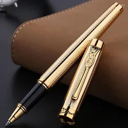 Picasso 933 Elegant Pimio Avignon Roller Ball Pen Golden Engraved Craft Presentlåda Valfritt kontor bärbart skrivande